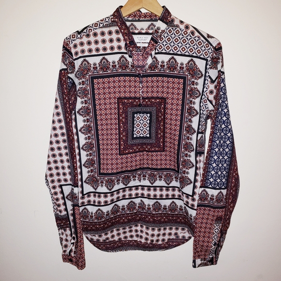 Zara Other - Zara Ethnic Print Shirt